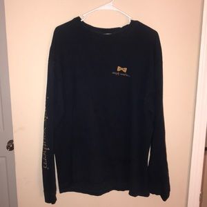 Navy blue & gold Simply Southern Top
